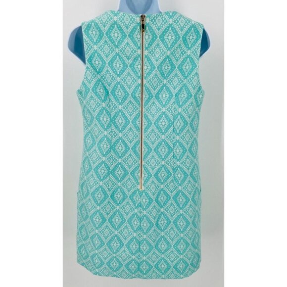 Southern Tide Paislee Ikat Jacquard Shift Dress Size 6 - Bermuda Teal - Picture 11 of 14